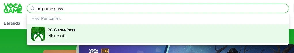 Cari PC Game Pass Indonesia di VocaGame