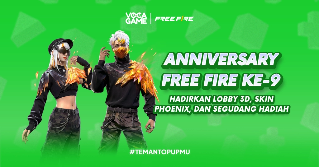 Anniversary Free Fire ke-9 Hadirkan Lobby 3D, Skin Phoenix, dan Segudang Hadiah