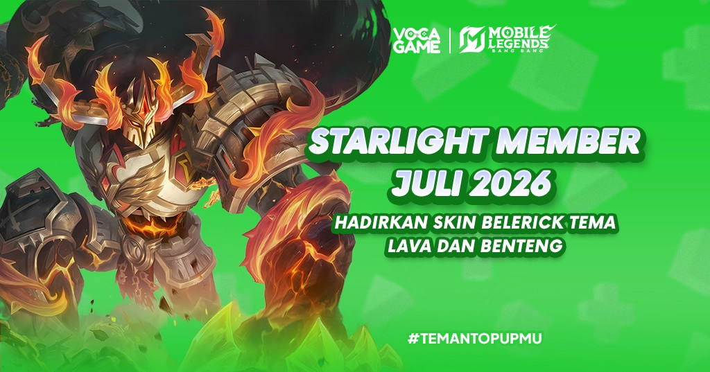 Starlight Member Juli 2026 Hadirkan Skin Belerick Tema Lava dan Benteng