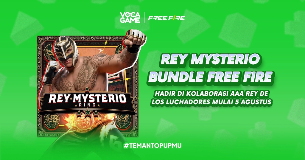Rey Mysterio Bundle Free Fire Hadir di Kolaborasi AAA Rey de Los Luchadores Mulai 5 Agustus