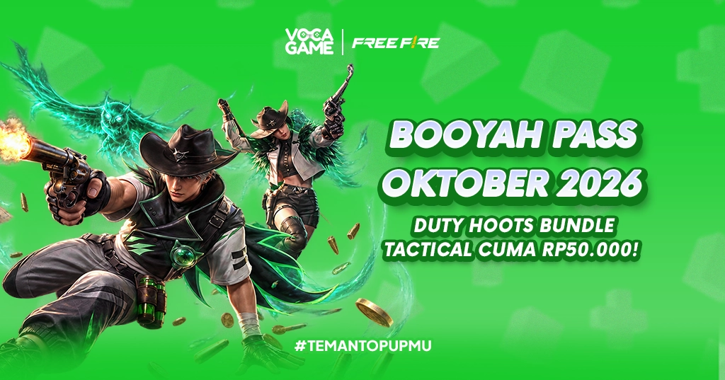 Booyah Pass Oktober 2026 Duty Hoots Bundle Tactical Cuma Rp50.000!