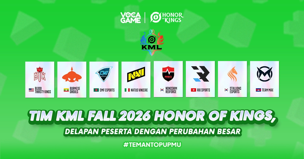 Tim KML Fall 2026 Honor of Kings, Delapan Peserta dengan Perubahan Besar